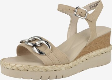 TAMARIS Sandalen met riem in Beige: voorkant