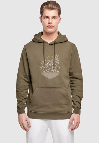 ABSOLUTE CULT Sweatshirt 'Harry Potter - Buckbeak Line' in Groen: voorkant