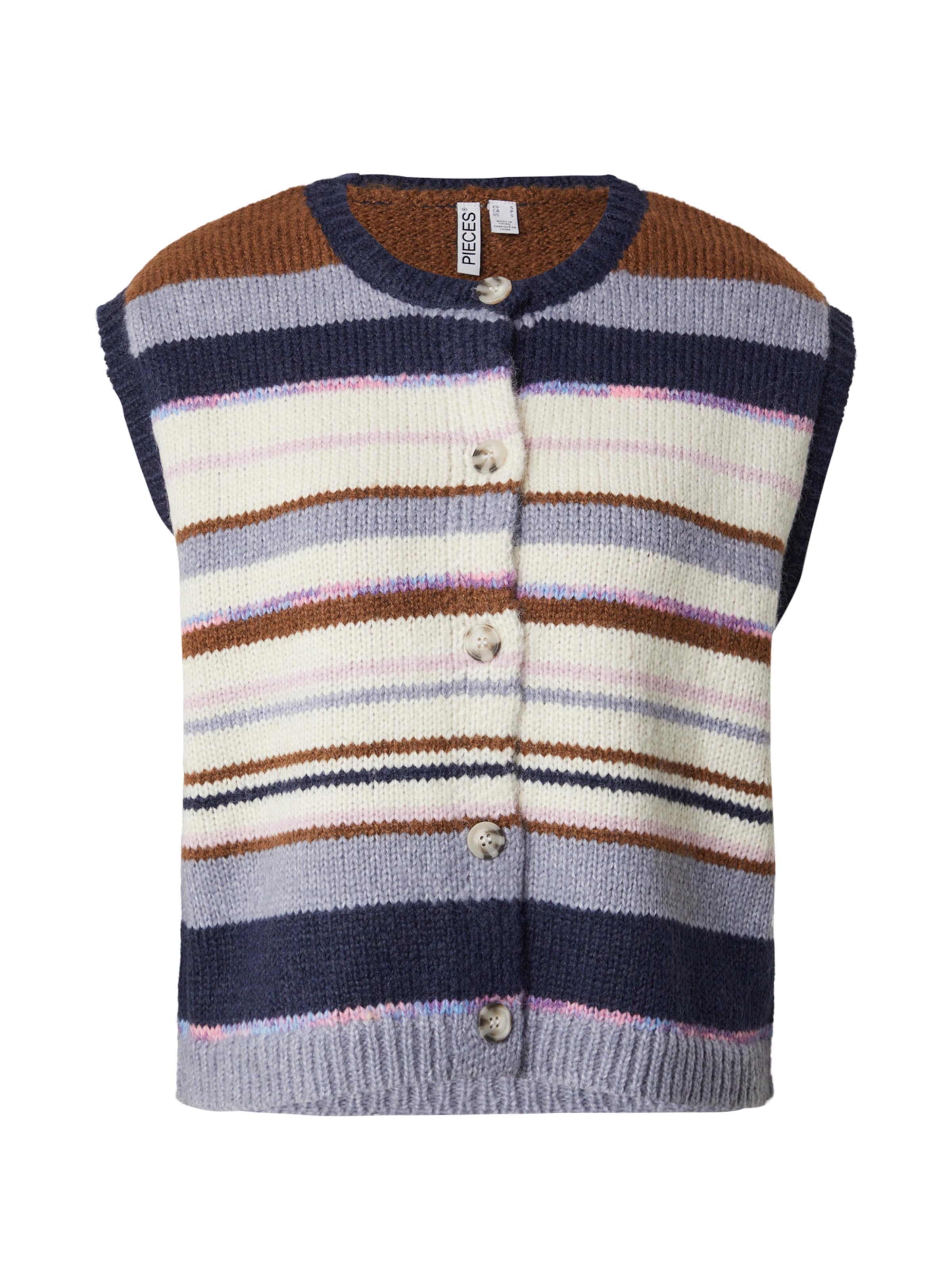 PIECES - Chaleco de punto 'PCRYE' en marrón: frente