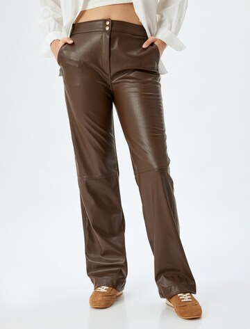 Koton Regular Pants in Brown: front