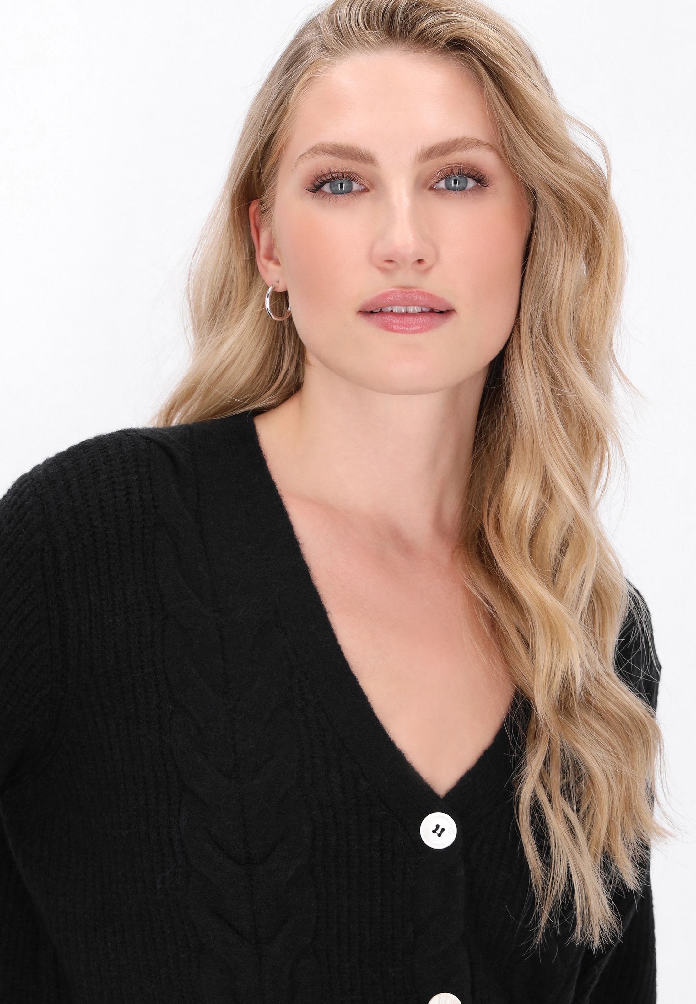 DreiMaster Vintage Πλεκτή ζακέτα σε μαύρο