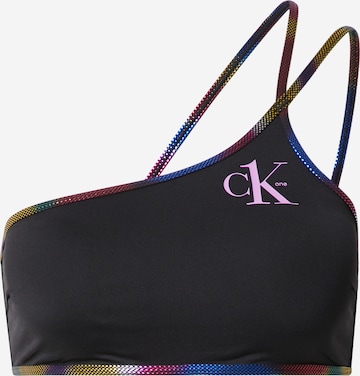 Calvin Klein Swimwear Bustier Góra bikini 'Pride' w kolorze czarny: przód