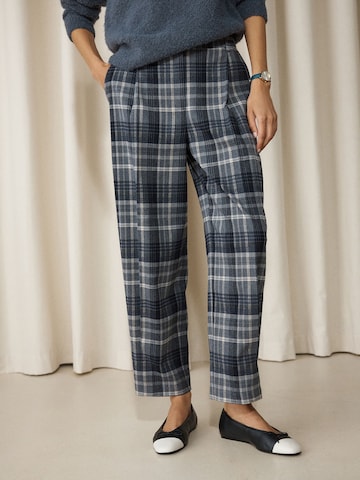 Barrel Pantalon à pince Next en bleu : devant