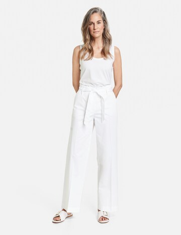 Regular Pantalon à plis GERRY WEBER en blanc