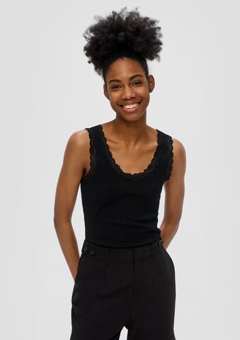 QS Top in Zwart: voorkant