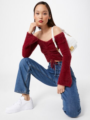 Parallel Lines Sweater in Red