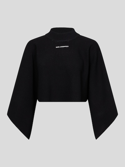Karl Lagerfeld Пуловер ' Scarf ' в черно / бяло, Преглед на продукта