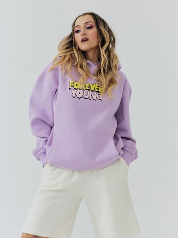 ABOUT YOU x Sharlota Sweatshirt 'Sharlota' in Purple: front