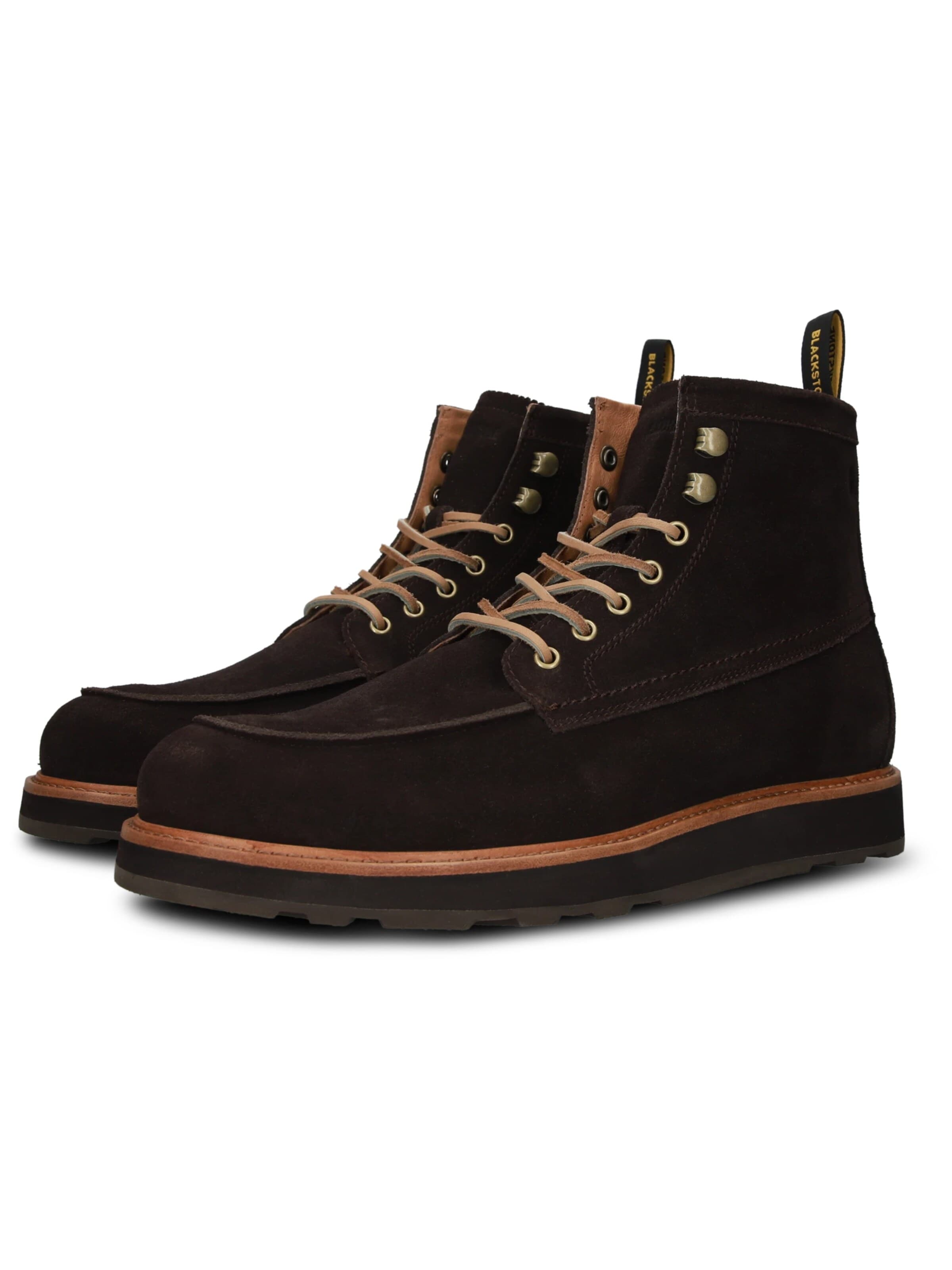 BLACKSTONE - Botas con cordones 'PERIDOT ASHER HIGH' en marrón