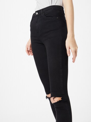 TOPSHOP - Skinny Calças de ganga 'Jamie' em preto