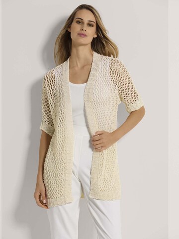 MADELEINE Gebreid vest in Wit: voorkant