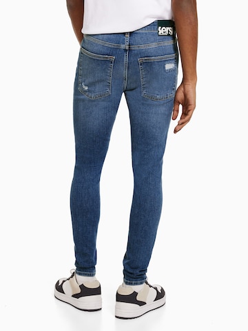 Coupe slim Jean Bershka en bleu