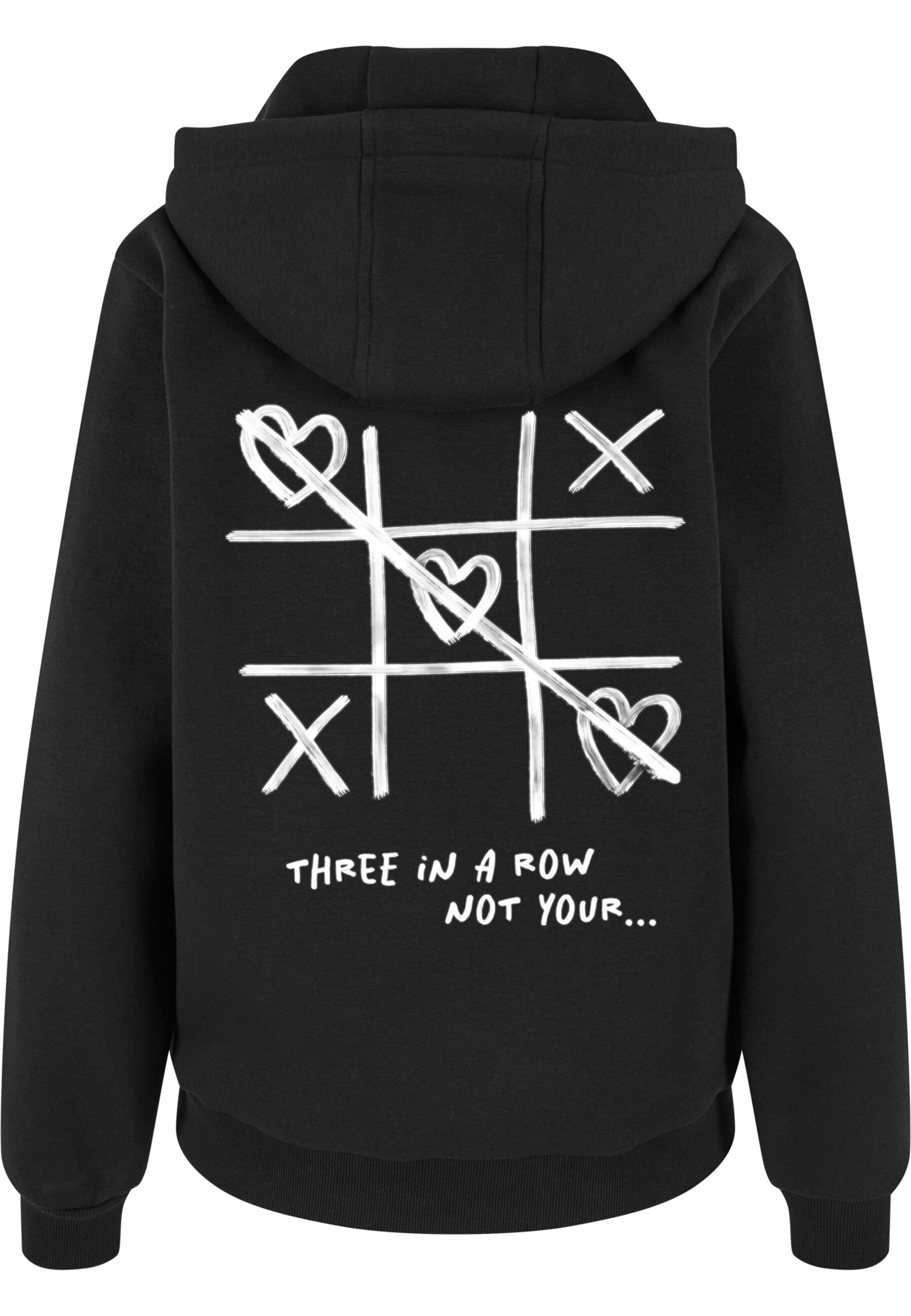 Miss Tee Sweatshirt 'Three In A Row' in Black