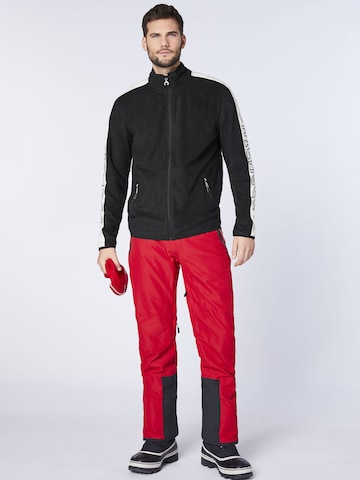 CHIEMSEE Regular fit Fleece Jacket 'GRIDWOOD' in Black