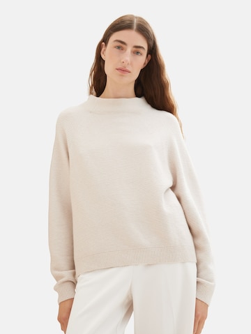 TOM TAILOR Pullover in Beige