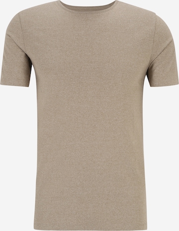 Lindbergh T-shirt 'Mouliné' i beige: framsida