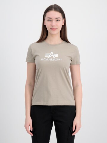 T-shirt ALPHA INDUSTRIES en beige : devant