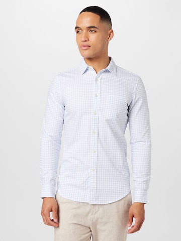 Dockers Slim fit Button Up Shirt in Blue: front