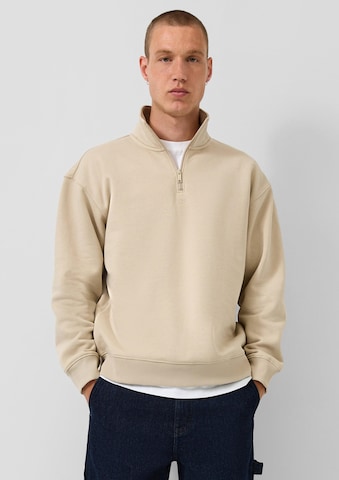 QS - Sweatshirt em bege: frente