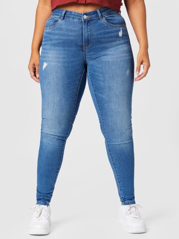 ONLY Carmakoma Skinny Jeans 'Sally' i blå: forside