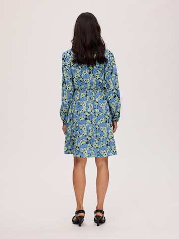 Robe-chemise 'Jana' SELECTED en bleu
