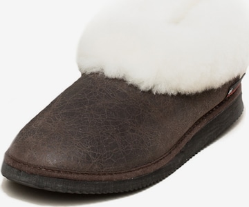 kitz-pichler Hausschuh 'Lammfellhausschuhe Gisi' in Braun: Vorderseite