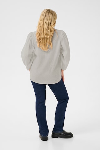 KAFFE CURVE Bluse 'KCSilla' in Grau