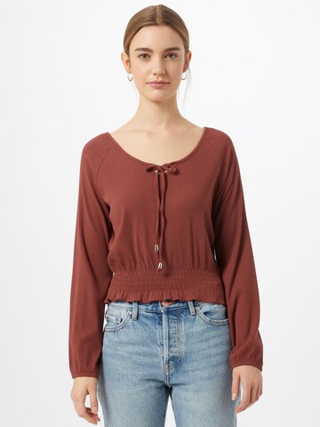 ABOUT YOU Shirt 'Libby' in Braun: predná strana