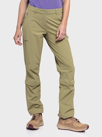 Schöffel Regular Outdoorbroek ' Pants Engadin1 Zip Off ' in Groen: voorkant