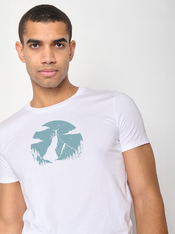 T-Shirt 'Guide Nature Clouds Ride' GREENBOMB en blanc