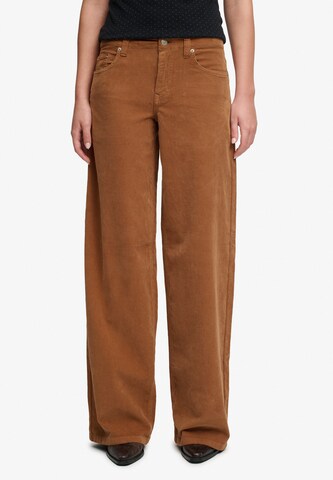 Superdry & Co Regular Broek in Bruin: voorkant