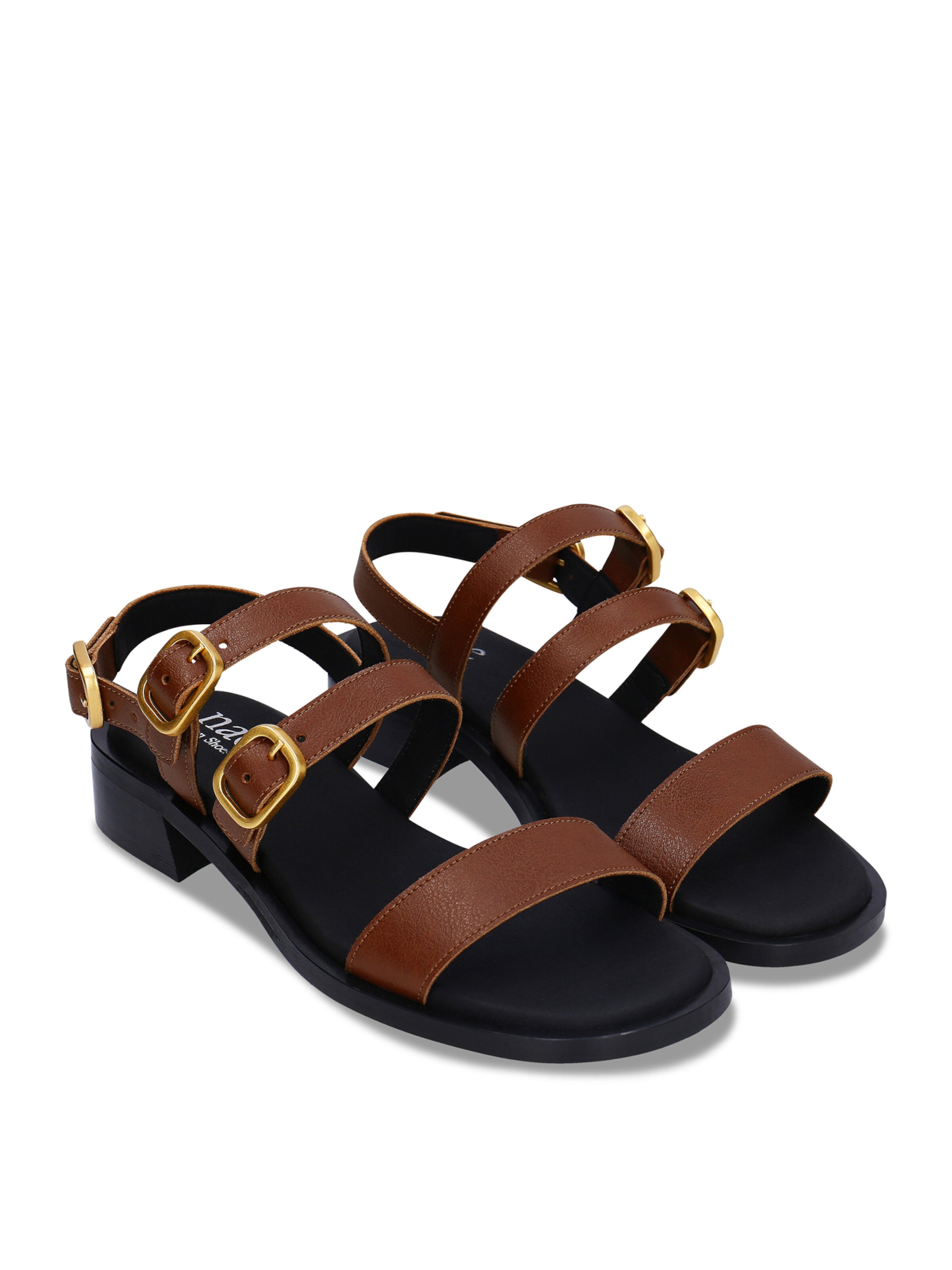 nae Vegan Shoes - Sandalias con hebilla 'VERA' en marrón