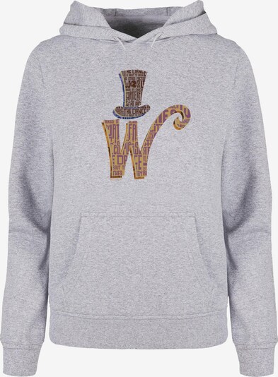 ABSOLUTE CULT Sweatshirt 'Willy Wonka - W' in pueblo / graumeliert / mauve / violettblau, Produktansicht