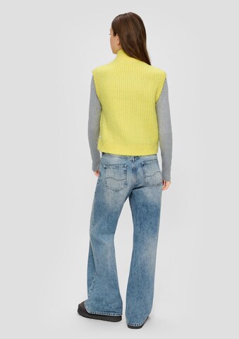 QS Knit Cardigan in Yellow