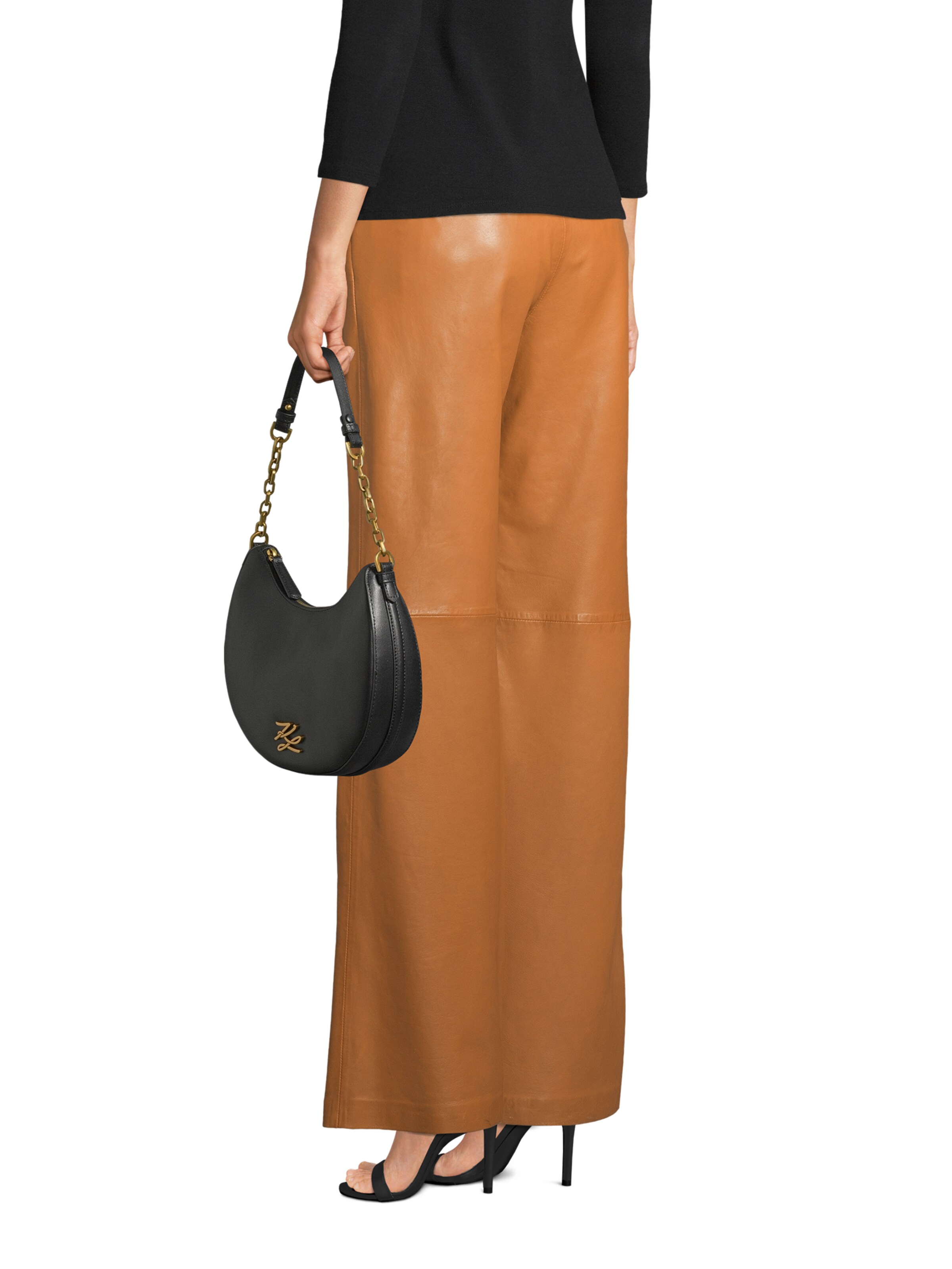 Karl Lagerfeld Taška přes rameno – černá: přední strana