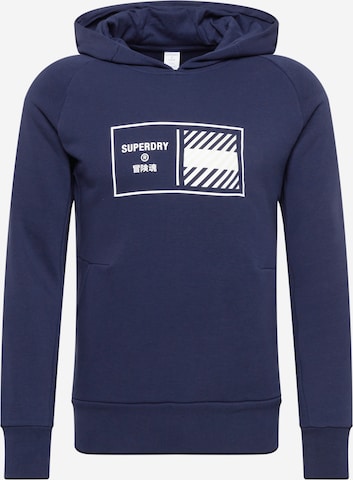 Superdry Athletic Sweatshirt in Blue: front