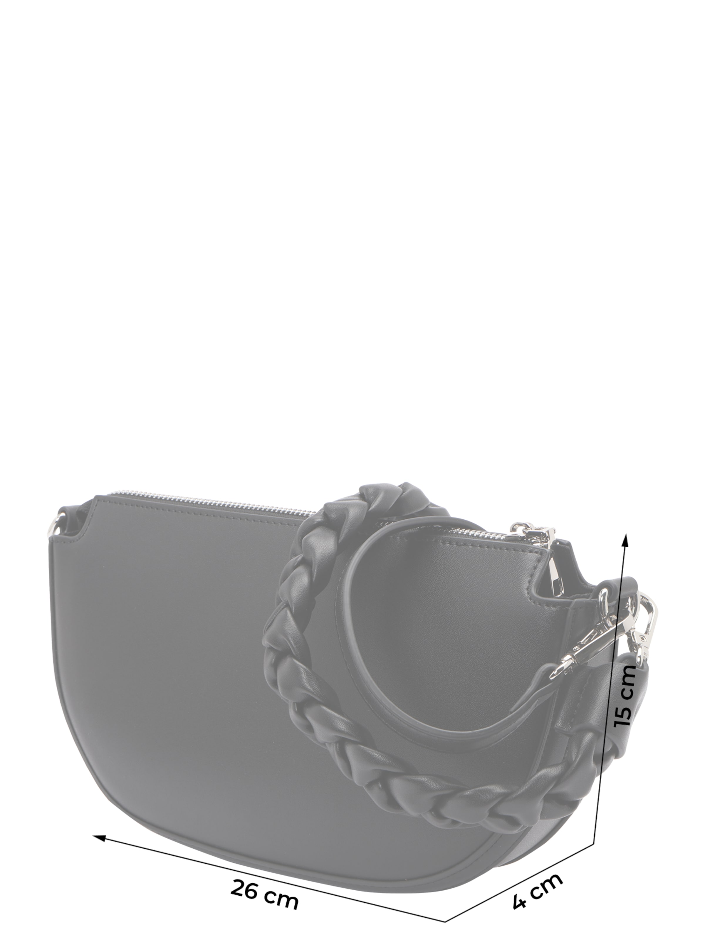 Seidenfelt Schoudertas 'MELBU' in Zwart