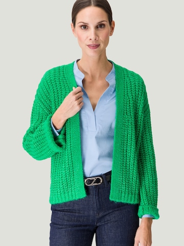 zero Knit Cardigan in Green: front