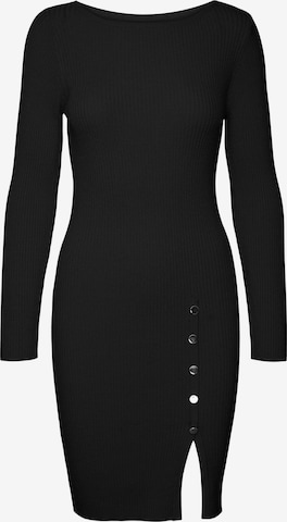 VERO MODA Gebreide jurk 'ABA' in Zwart: voorkant