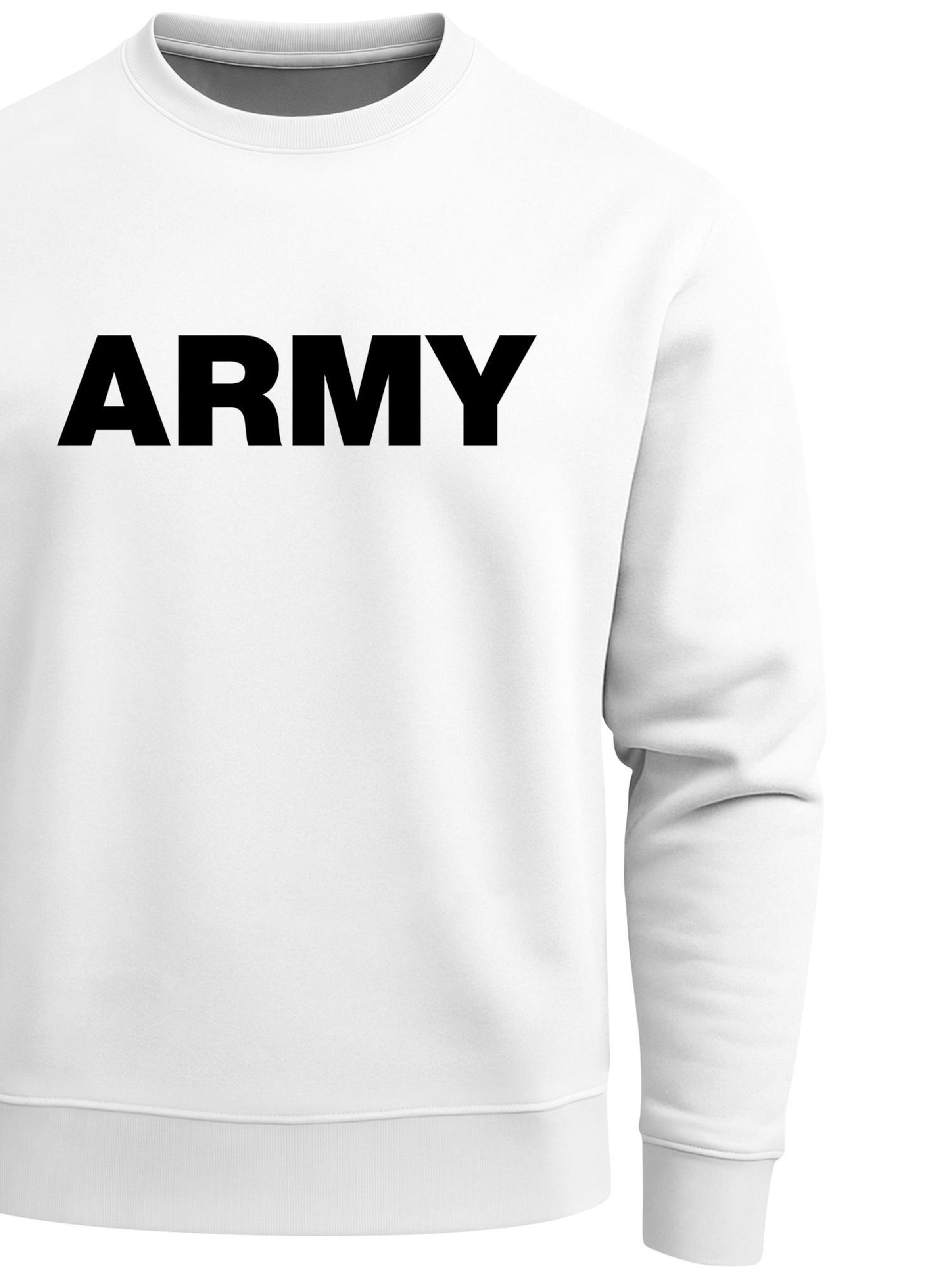 Neverless Sweatshirt 'Army'‌ in Weiß