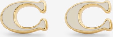 COACH Σκουλαρίκια 'Signature C' σε λευκό: μπροστά