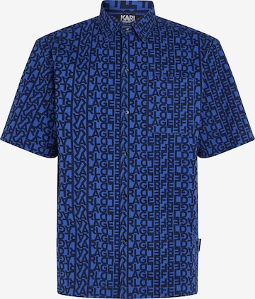 Karl Lagerfeld Regular fit Button Up Shirt in Blue: front