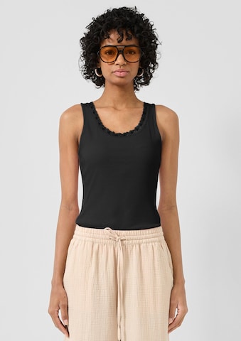 QS Shirt in Zwart: voorkant