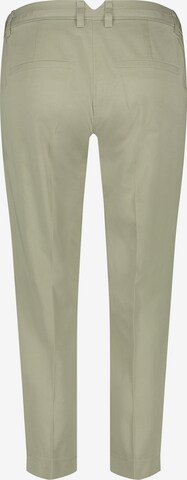 GERRY WEBER Slim fit Trousers with creases in Green