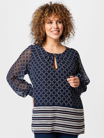 Persona by Marina Rinaldi Blouse 'FANNY' in Blauw: voorkant