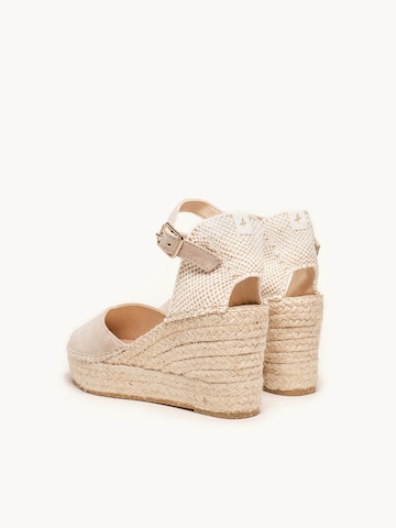 Sandalo 'Alpargata Cuña 8 cm' di Alhamas in grigio