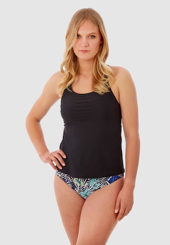 BECO the world of aquasports T-shirt Tankini in Black: front