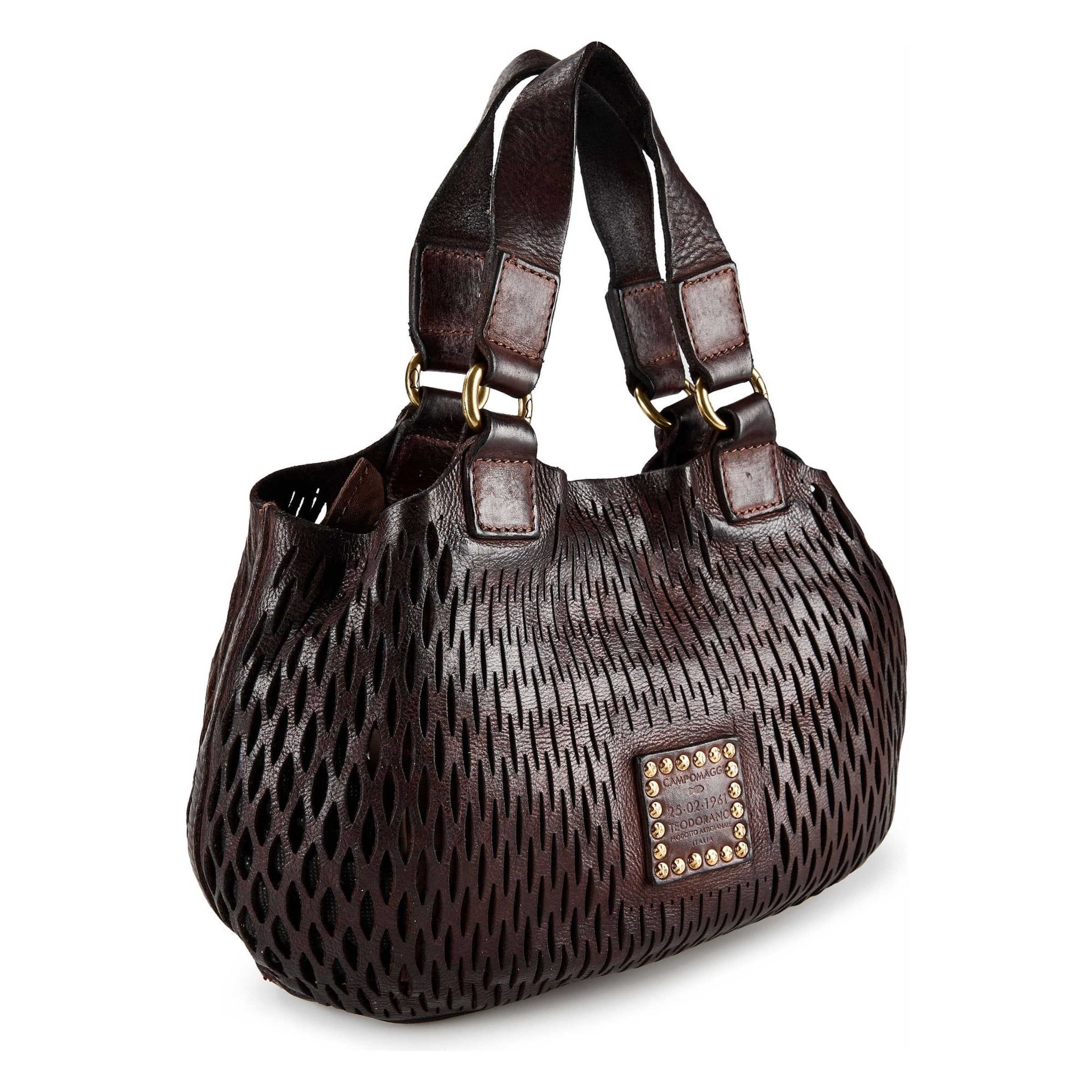 Borsa a tracolla 'Cosima' Campomaggi di colore marrone scuro, Visualizzazione prodotti
