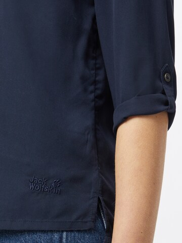 JACK WOLFSKIN Athletic button up shirt 'MOJAVE' in Blue