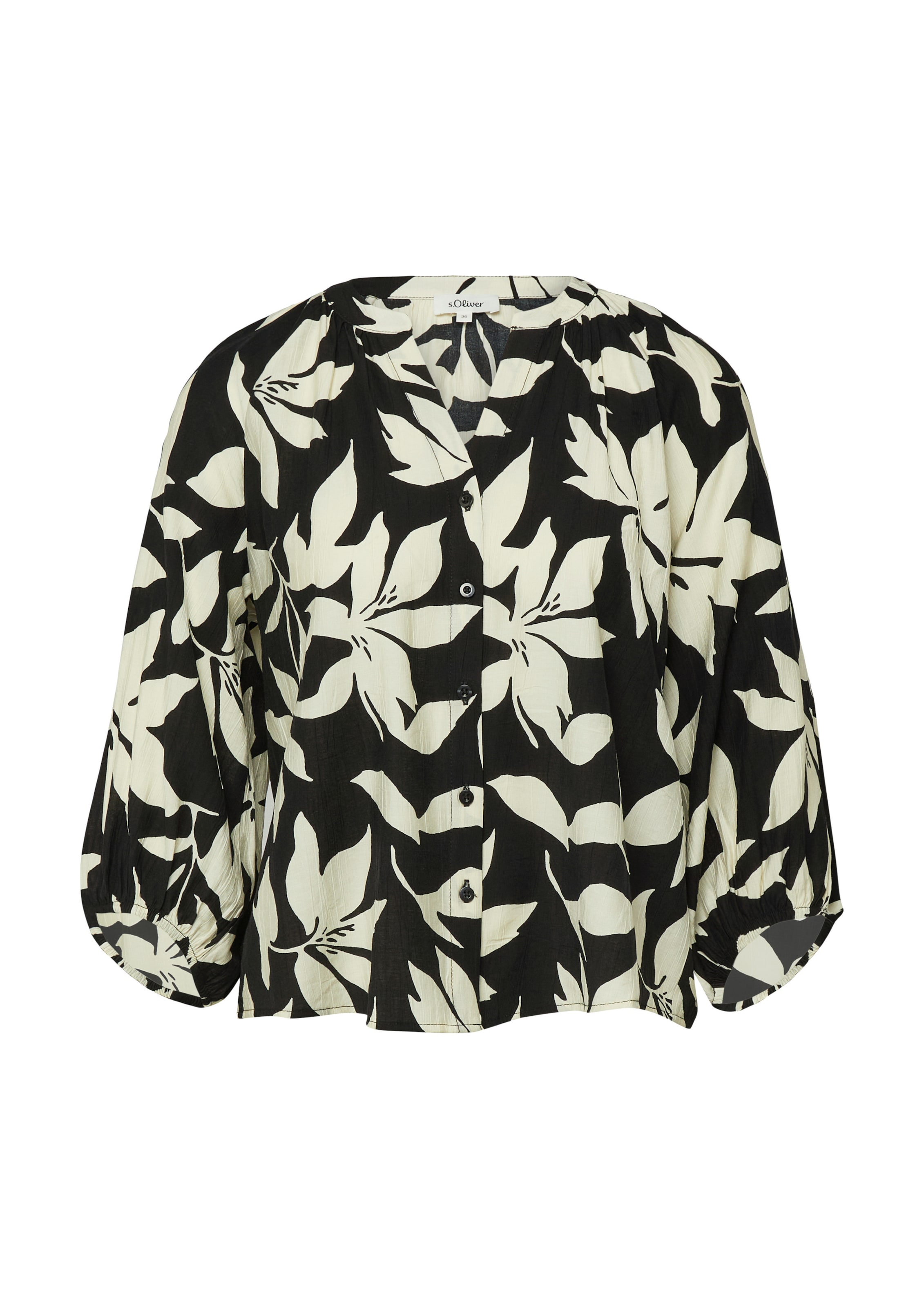 s.Oliver Blouse in Zwart: voorkant